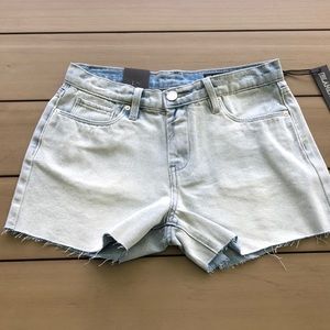 Blanknyc bleached Fulton jean shorts cut off NWT
